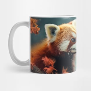 Red Panda Animal Wildlife Wilderness Colorful Realistic Illustration Mug